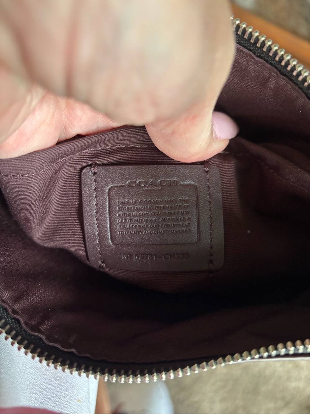 Coach Black Shoulder Bag with Red Strawberry Print - Picture 6 of 6